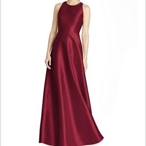 Burgundy gown